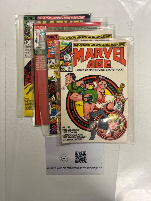 4 Marvel Age Marvel Comic Books # 26 27 28 29 Avengers Thor Wolverine 79 JS54