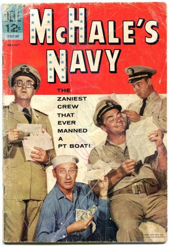 McHALE'S NAVY #1, GD/VG, Dell, 1963, Ernest Borgnine, Photo cvr,more TV in store