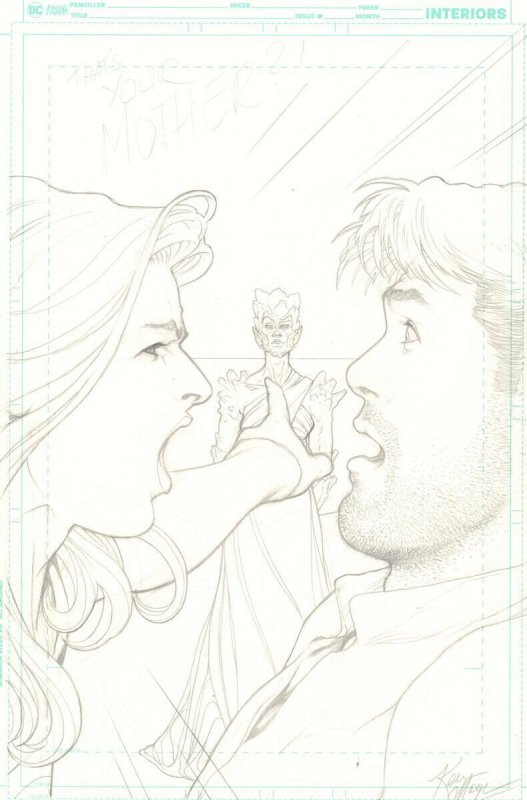 Supergirl #30 p.1 - Supergirl, Z'ndr Kol, & Empress Gandelo art by Kevin Maguire