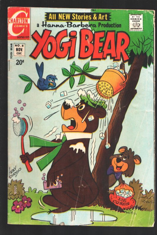 Yogi Bear #8 1971-Charlton-Hanna- Barbera TV cartoon-VG