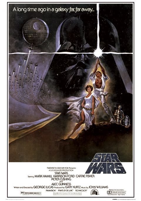 Star Wars Item #: 49557F - A long time ago in a galaxy far away 24x36 inches