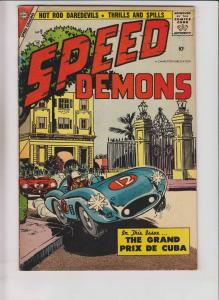 Speed Demons #9 FN january 1958 - grand prix de cuba  charlton comics silver age