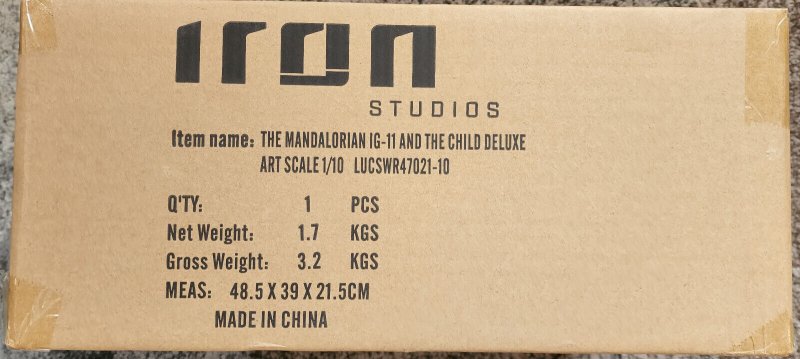 Iron Studios Star Wars Mandalorian IG-11 and Child Art Scale 1/10 Statue NIB 609963128235