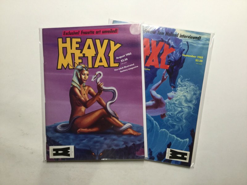 Heavy Metal Magazine 1985 6 Issue Lot Very Fine Vf 8.0 HM Communications