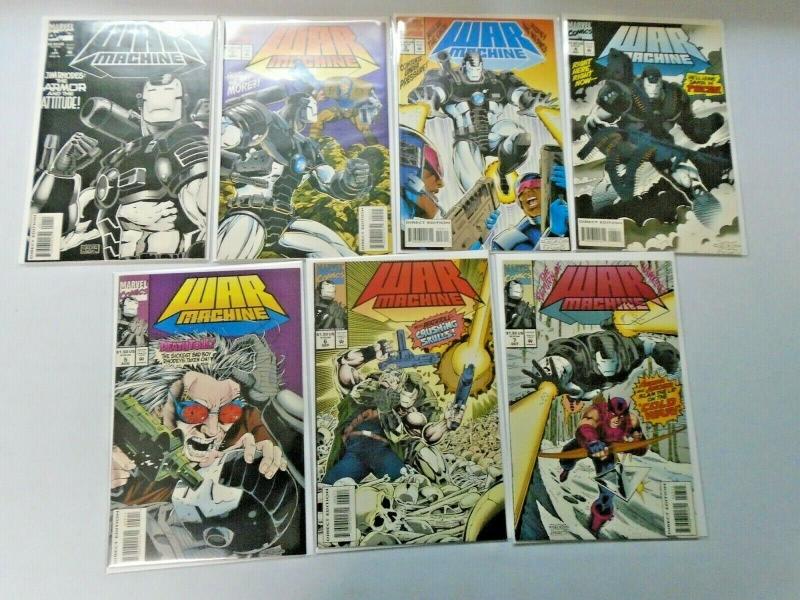 War Machine lot #1 to #7 1st Series 7 different books minimum 9.0 NM (1994)