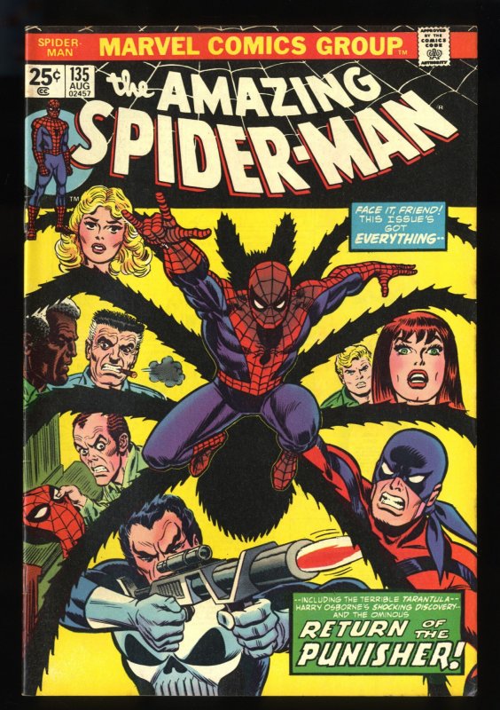 Amazing Spider-Man #135 FN- 5.5 2nd Punisher!