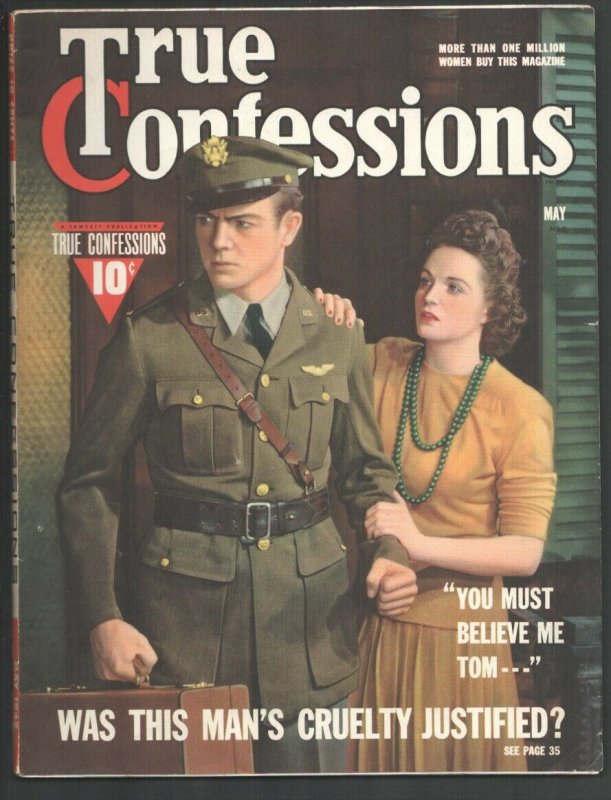 True Confessions 5/1942-Fawcett-Military photo cover-Vice In War Time-Scand...