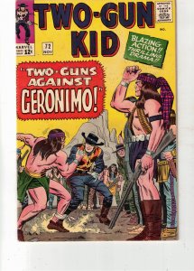 Two-Gun Kid #72 (1964) HighGrade VF Geronimo vs. Two-Gun Kid C'ville CER...
