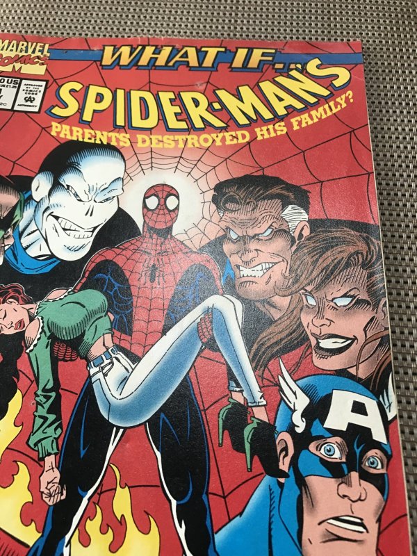 WHAT IF #61 Newsstand : Marvel 5/94 Fn/VF; has Spider-Man promo card; Family