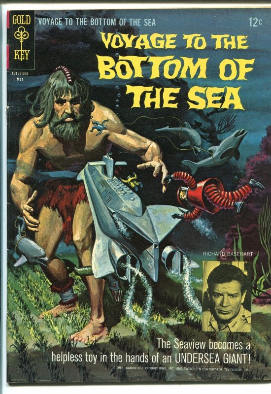 VOYAGE TO THE BOTTOM OF THE SEA #4 1966-GOLD KEY-TV-BASEHART-HEDISON-fn/vf