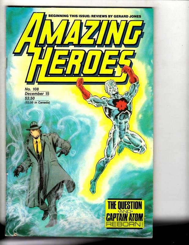 8 Amazing Heroes Comic Book Magazines # 100 106 108 112 115 116 118 125 TD13