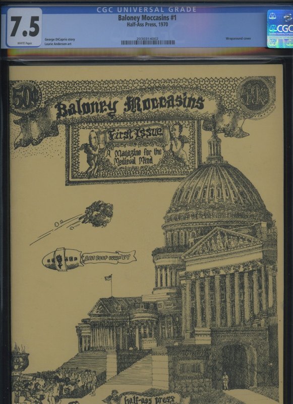 BALONEY MOCASSINS #1 - CGC-7.5, WP - Comix - 1st printing