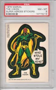 1976 Marvel Vision Sticker PSA 8 (NM-MT)