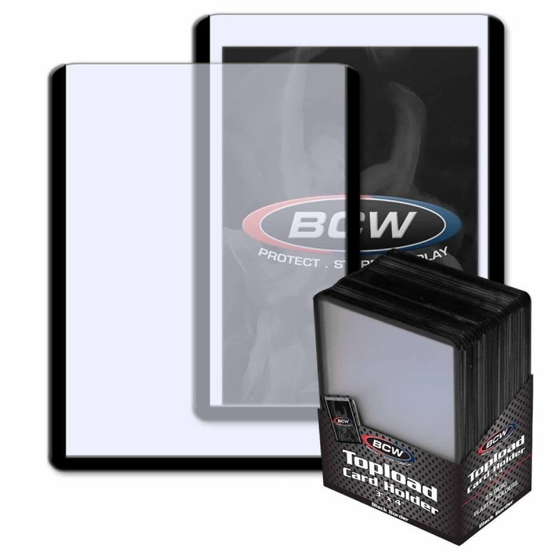 BCW 3X4 Toploaders 25pk. Black Border