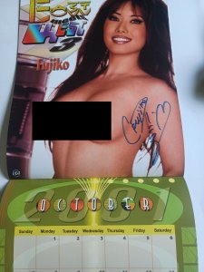 VCA 2001 Calendar - signed by Pornstars Jule Meadows & Fujiko - NEW