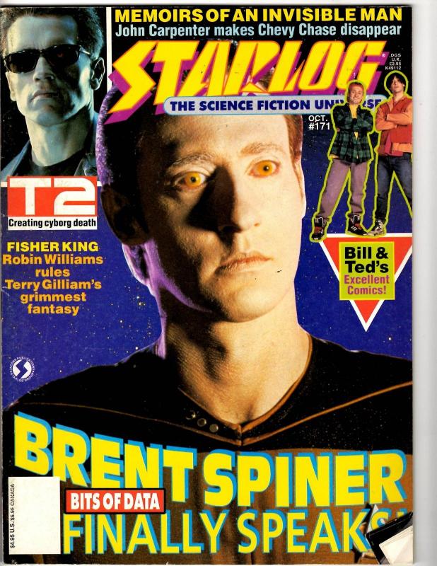 Starlog # 171 October Magazine Star Trek Star Wars Terminator 2 Bill & Ted J292