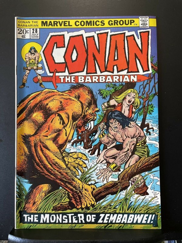 CONAN THE BARBARIAN #28 (1970 Marvel) VF John Buscema 