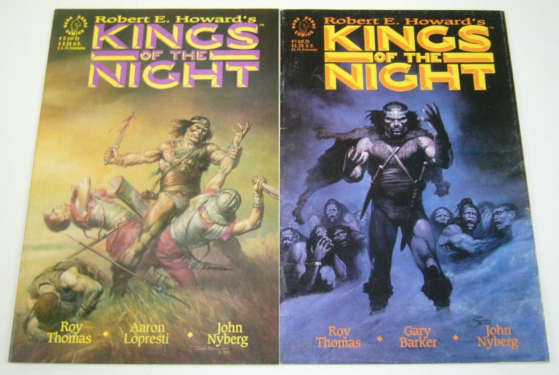 Robert E. Howard's Kings of the Night #1-2 complete series - john bolton set lot