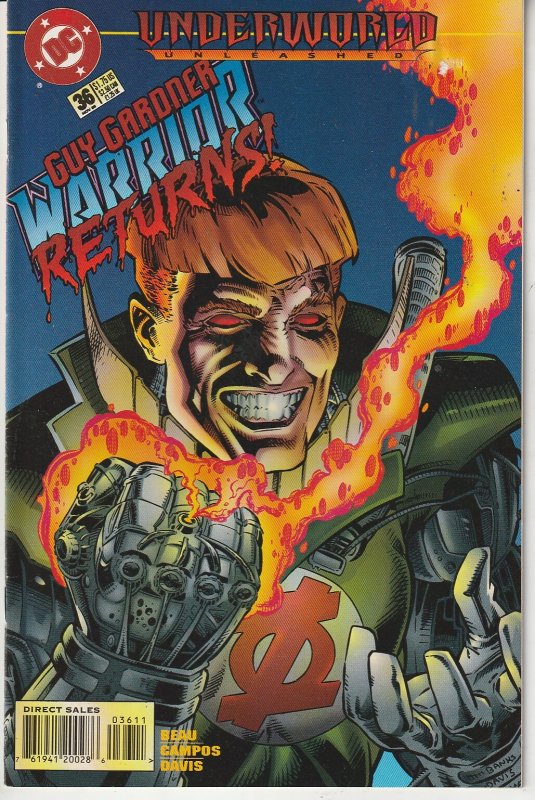 Guy Gardner: Warrior #36 (1995)  Underworld Unleashed tie in !