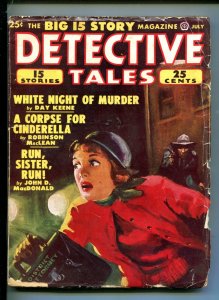 DETECTIVE TALES-07/1950-HARD BOILED PULP-JOHN D MACDONALD-GUNMAN MENACE-vg