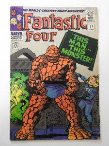 Fantastic Four #51 (1966) VG Condition moisture stain