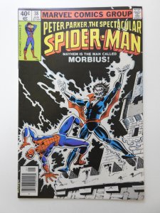 The Spectacular Spider-Man #38 Newsstand Edition (1980) W/Morbius! Sharp VF-!!
