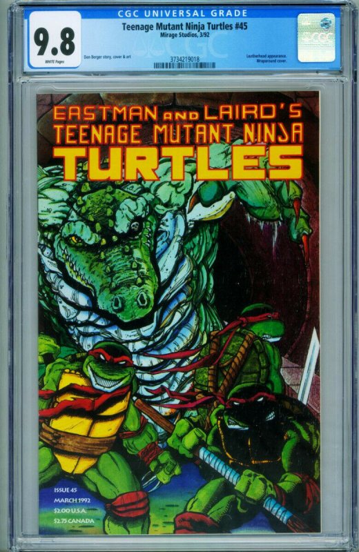 TEENAGE MUTANT NINJA TURTLES #45 CGC 9.8 comic book 1992 3734219018