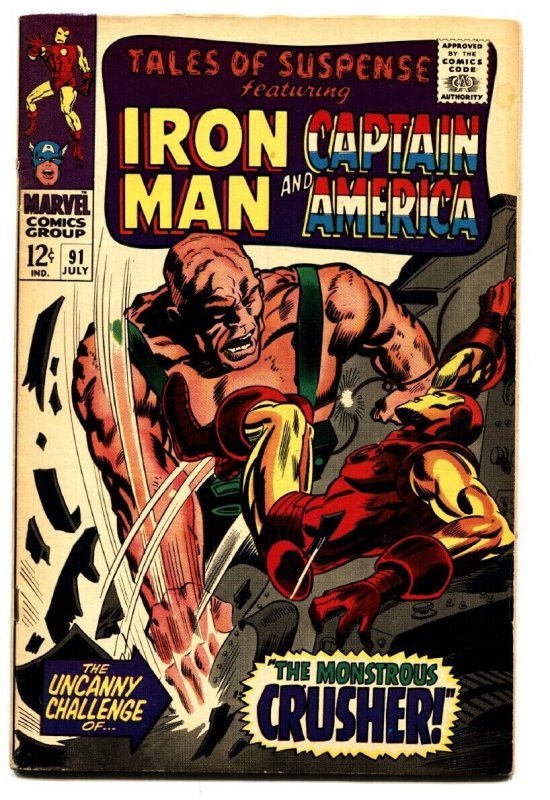 TALES OF SUSPENSE #91 comic book 1967-IRON MAN-Captain America-FN+