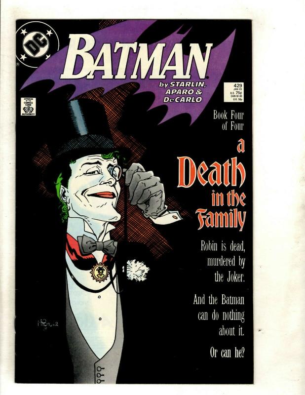 Batman A Death In The Family Complete DC Comics Series # 426 427 428 429 SM8