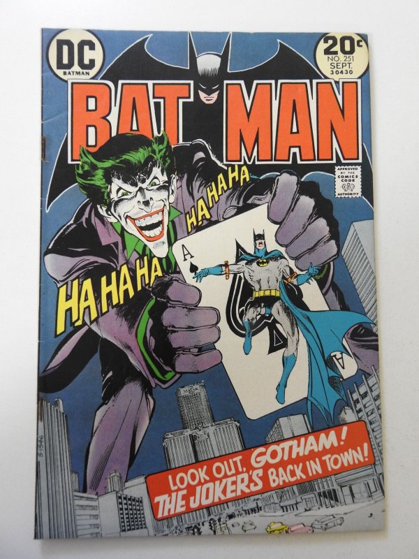Batman #251 GD+ Condition cover detached, rusty staples