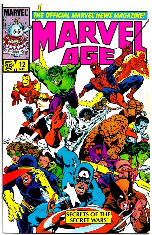 MARVEL AGE #12 (1984) 8.0 VF  News & Fun! 1st Look at Spidey's Black Suit!