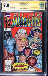 New Mutants (1990) # 87 (CGC 9.8 SS) Signed Rob Leifeld • 1st App Cable