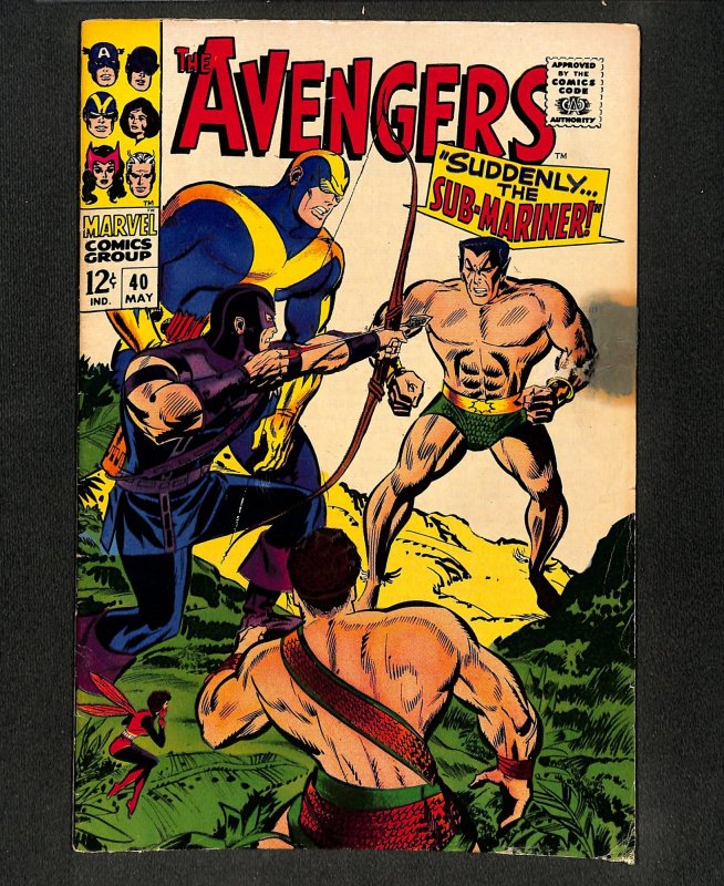 Avengers #40 Sub-Mariner! Black Widow! Cosmic Cube!