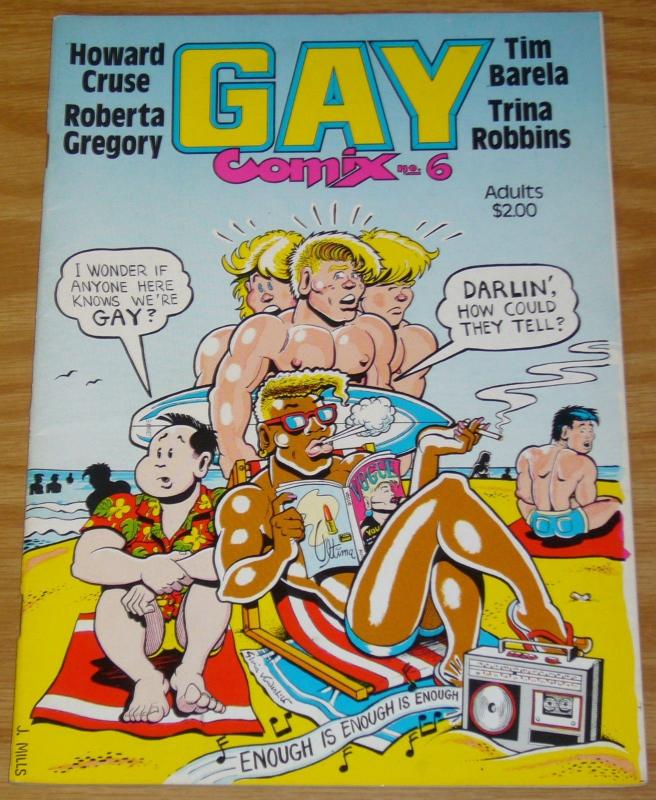 Gay Comix #6 FN- roberta gregory - howard cruse - trina robbins - wendel 1985