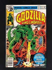 Godzilla #21 (1979) VF Battles Moon Boy & Devil Dinosaur!