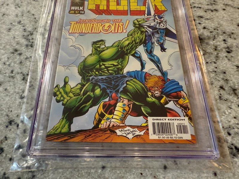 Incredible Hulk # 449 CGC Graded 9.4 Marvel Comic Book 1st Thunderbolts JH20