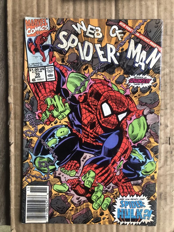 Web of Spider-Man #70 Newsstand Edition (1990)