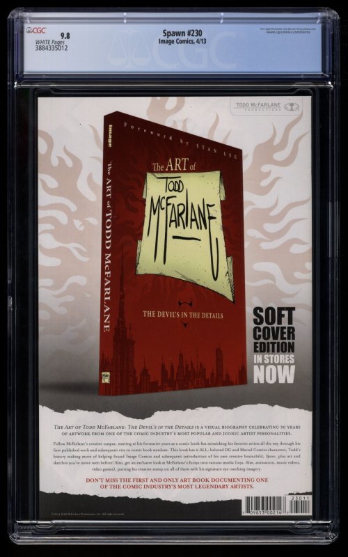 Spawn #230 CGC NM/M 9.8 White Pages Batman #423 Homage!