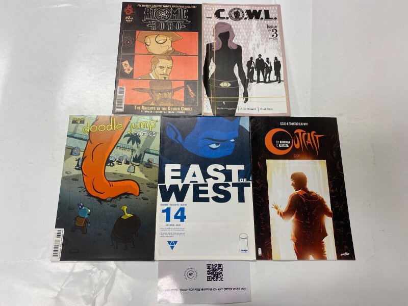 5 IMAGE comic books Atomic #2 COWL #2 Doodle #3 East #14 Outcast #4 3 KM19