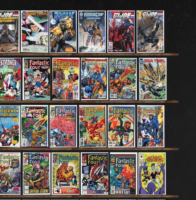 Huge Lot 150+ Comics with Fantastic Four, Ghost Rider, Speed Racer & More!