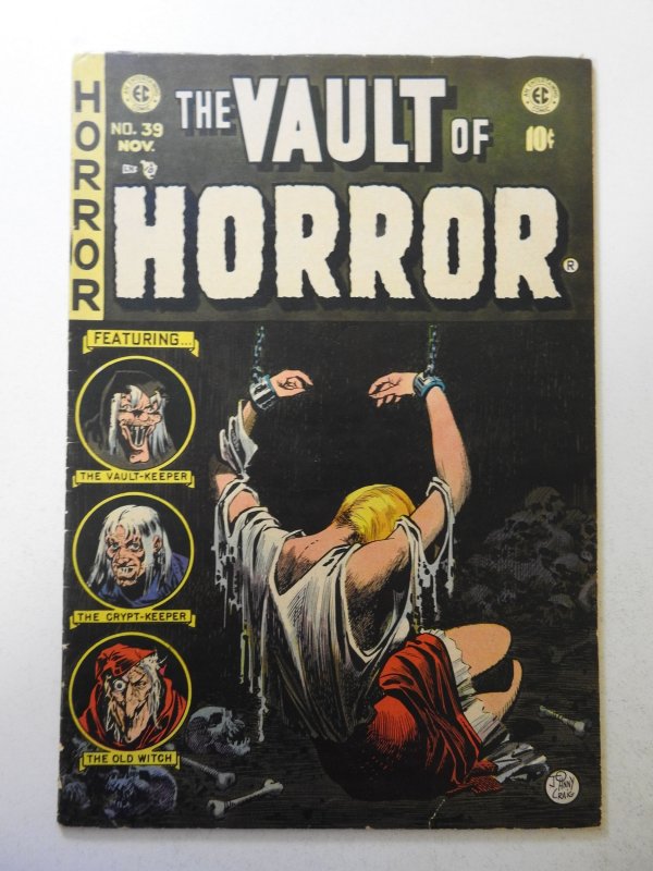 Vault of Horror #39 (1954) FN Condition! 2 1 in tears bc, stamp on 1st page