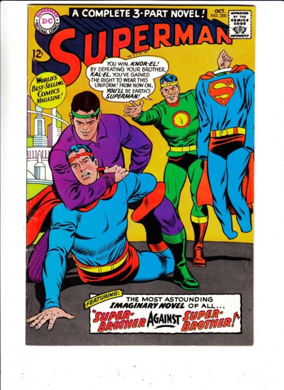 Superman #200 (Oct-67) NM/NM- High-Grade Superman, Jimmy Olsen,Lois Lane, Lan...
