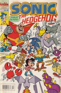 Sonic The Hedgehog # 1 CPV Newsstand Cover FN Archie Adventure 1993 Rare [B2]