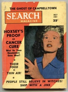 Search Magazine July 1957- Pharoah's Curse- Cancer Cure