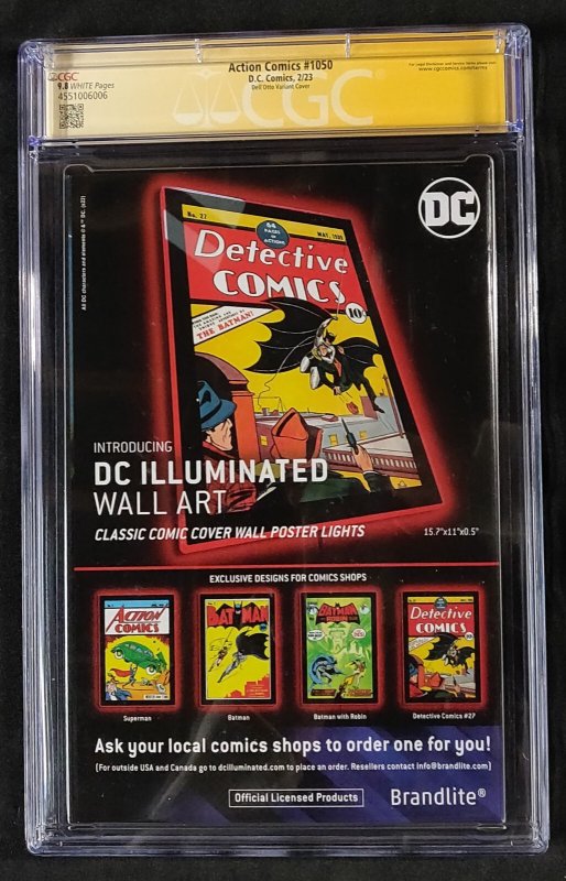 Action Comics #1050 Dell'Otto Cover Signed (CGC 9.8) 2023