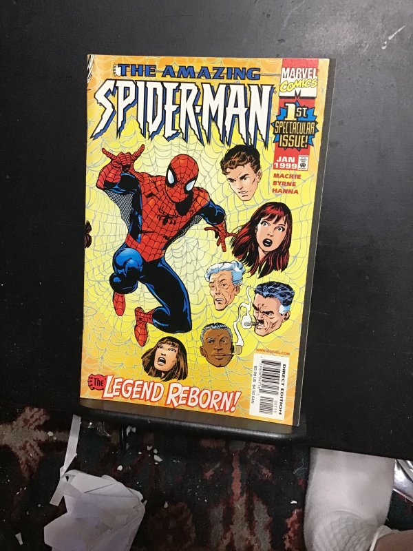 Amazing Spiderman #1 (1999) Byrne Art! Legend Reborn! Super high grade! NM+ Wow!