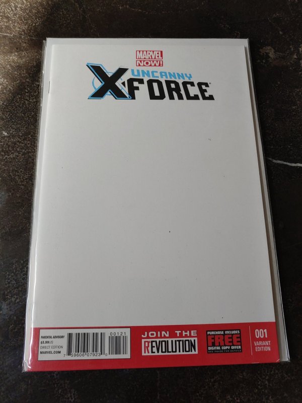 Uncanny X-Force #1 Blank Sketch Variant (2013) NM Marvel Comics 1st Print