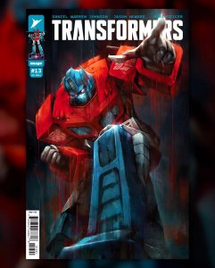 TRANSFORMERS #13 IVAN TAO NYCC DRIP VARIANT IMAGE NM.