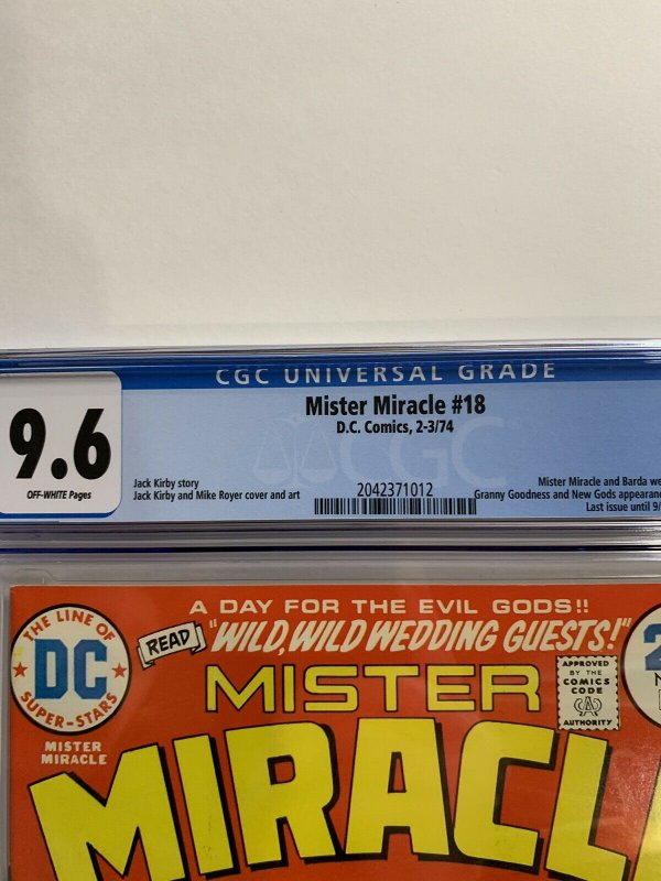 Mister Miracle 18 Cgc 9.6 Ow Pages Jack Kirby 2042371012