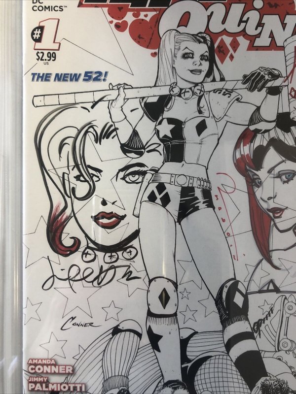 Harley Quinn (2014) #1 (CGC 9.6 SS WP) Signed Hardin,Conner &Palmiotti